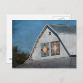 2つのキルトを持つ納屋 ポストカード (正面/裏面)