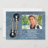 2つのギターの写真の招待状 招待状 (正面)