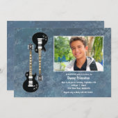 2つのギターの写真の招待状 招待状 (正面/裏面)