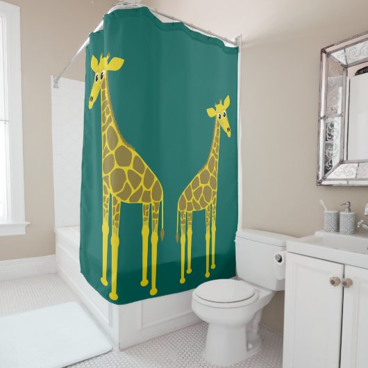 2つのギラフェ シャワーカーテン (インサイチュ)