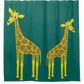 2つのギラフェ シャワーカーテン (正面)