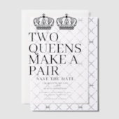2つのクイーンはペアゲイ結婚式を作る日付を保存 ベラム紙招待状 (オフセット (招待状))