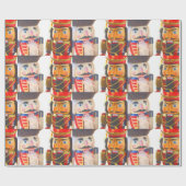 2つのクリスマスのくるみ割り ラッピングペーパー (フラット)