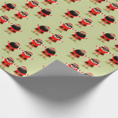 2つのクリスマス小妖精や小人ギフト ラッピングペーパー (角)