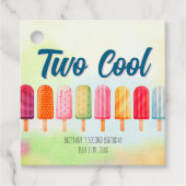 2つのクールかわいいポプシクル第2誕生日 フェイバータグ (正面)