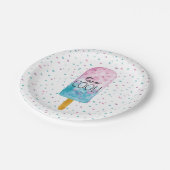 2つのクールなアイスキャンデーのパーティーのプレート ペーパープレート (アングル)