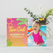 2つのクールネオンプールパーティの招待状（写真あり） 招待状 (スタンド正面)