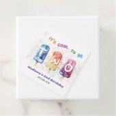 2つのクールポプシクル2nd誕生日メッセージカード フェイバータグ (インサイチュ)