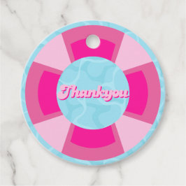 2つのクール熱帯プール夏誕生日 フェイバータグ