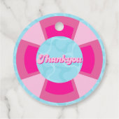 2つのクール熱帯プール夏誕生日 フェイバータグ (裏面)