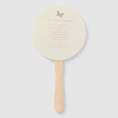 2つのグラフィックインク付き蝶の結婚式のプログラムファン ハンドファン (裏面)