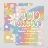 2つのグルービーな誕生日招待状 | グルービーな誕生日 招待状 (正面/裏面)
