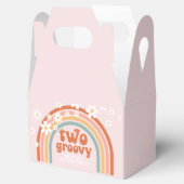 2つのグルービーデイジーボホフローラ虹2番目の誕生日 フェイバーボックス (オープン)