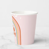 2つのグルービーデイジーボホフローラ虹2番目の誕生日 紙コップ (左)