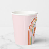 2つのグルービーデイジーボホフローラ虹2番目の誕生日 紙コップ (右)