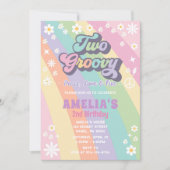 2つのグルービー誕生日の招待状 招待状 (正面)
