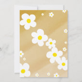 2つのグルービー2番目の誕生日タンフラワーパワーヒッピー 招待状 (裏面)