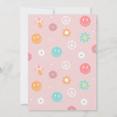 2つのグルービー ボーホー レトロ 2歳の誕生日招待状 招待状 (裏面)