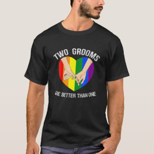 2つのグループが1つのLGBTゲイより優れ婚約したている Tシャツ