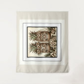 2つのグルームズゲイパイナップルティキヘッドレトロ結婚ズ タペストリー (正面)