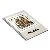 2つのグルームズゲイパイナップルティキヘッドレトロ結婚ズ ノートブック (右側)