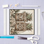 2つのグルームズゲイパイナップルティキヘッドレトロ結婚ズ 薄葉紙 (クラフト)