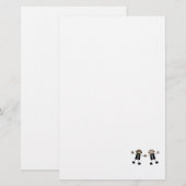 2つのグルームズ踊りハッピー異人種間 便箋 (正面/裏面)