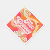 2つのグルーヴィカラフルガーリー誕生日 スタンダードランチョンナプキン (角)