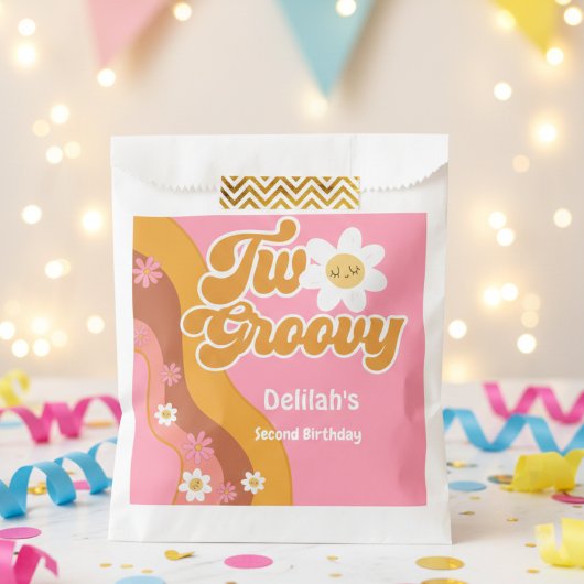 2つのグルーヴィレトロヴィンテージ2歳の誕生日 フェイバーバッグ