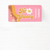 2つのグルーヴィレトロヴィンテージ2歳の誕生日 横断幕 (インサイチュ)