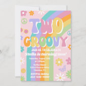 2つのグルーヴィ誕生日招待状 招待状 (正面)