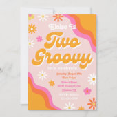 2つのグルーヴィ誕生日招待状 | Groovy誕生日 招待状 (正面)