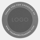 2つのグレートーンヴィンテージレザーフェイク ラウンドシール (正面)