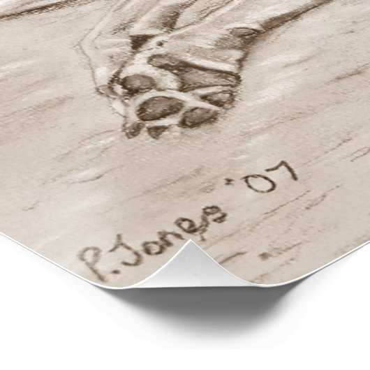 2つのグレーハウンドの現実主義者のアートドッグ写真 ポスター (コーナー)