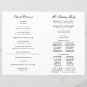 2つのグロームスシルエットボウタイゲイ結婚式 プログラム (裏面)