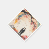 2つのグロームス結婚のデジタルアート スタンダードカクテルナプキン (角)