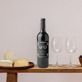 2つのゲイタキシード結婚のワインラベル ワインラベル