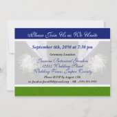 2つのゲイ結婚ズまたは市民連合ブルーグリーン 招待状 (裏面)