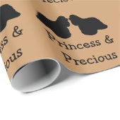 2つのコッカースパニエル犬ラッピング紙 ラッピングペーパー (ロールコーナー)