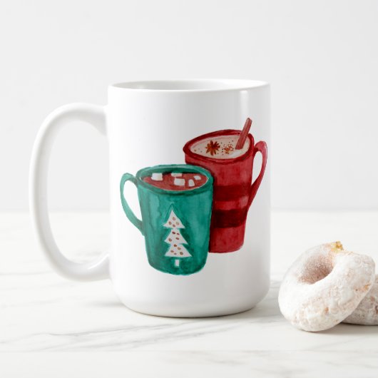 2つのコーヒーマグのためのココ コーヒーマグカップ (ドーナツ)