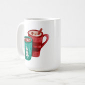 2つのコーヒーマグのためのココ コーヒーマグカップ (正面左)