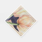 2つのゴージャスチューリップパーティー スタンダードランチョンナプキン (角)