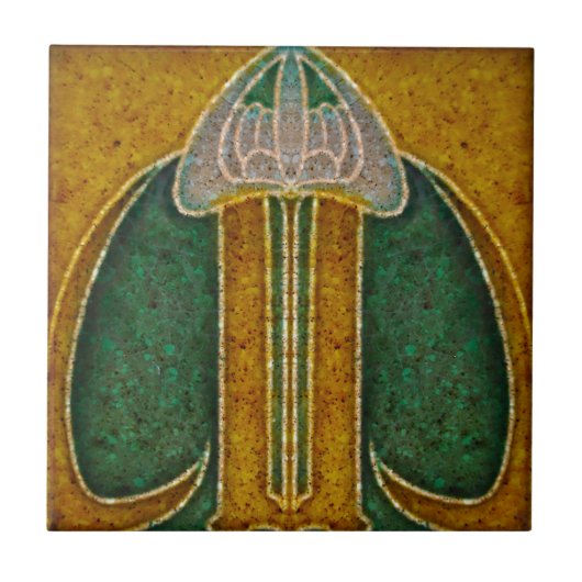 2つのサイズのアールヌーボーのヴィンテージの設計特微のタイル タイル (正面)