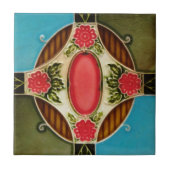 2つのサイズのアールヌーボーのヴィンテージの設計特微のタイル タイル (正面)