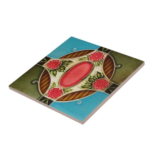 2つのサイズのアールヌーボーのヴィンテージの設計特微のタイル タイル (側面)