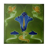 2つのサイズのアールヌーボーのヴィンテージの設計特微のタイル タイル (正面)