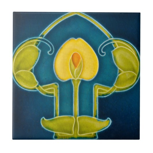 2つのサイズのアールヌーボーのヴィンテージの設計特微のタイル タイル (正面)