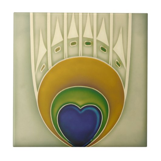 2つのサイズのアールヌーボーのヴィンテージの設計特微のタイル タイル (正面)