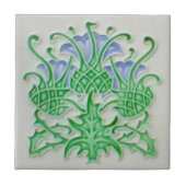 2つのサイズのアールヌーボーのヴィンテージの設計特微のタイル タイル (正面)