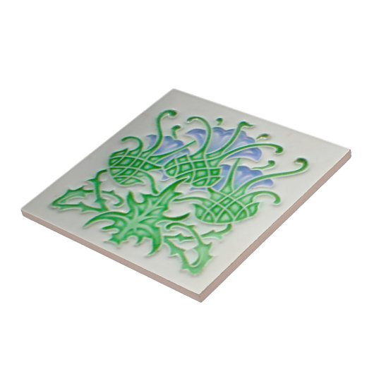 2つのサイズのアールヌーボーのヴィンテージの設計特微のタイル タイル (側面)